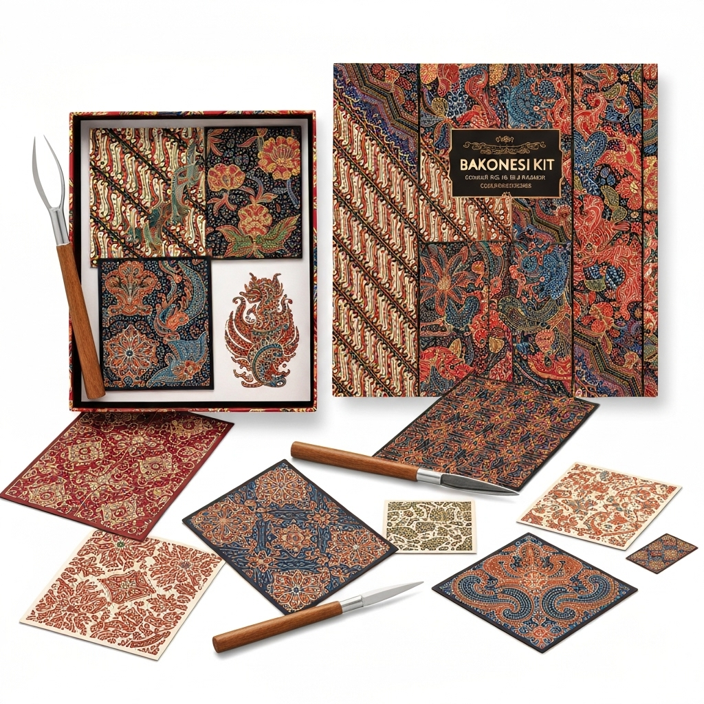Indonesia Batik Art craft kit contents
