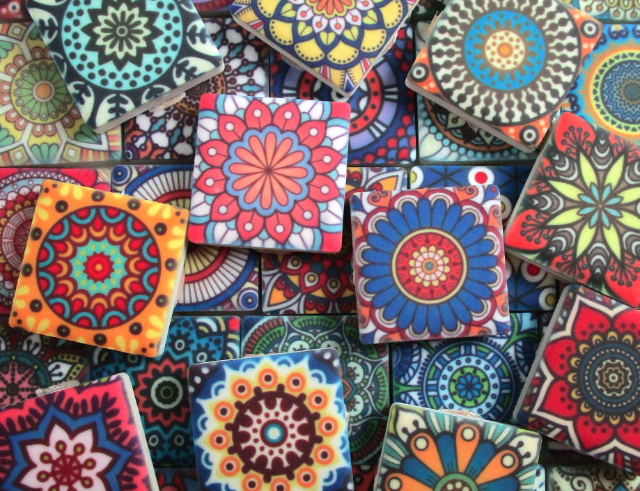 Morocco Zellige Mosaic Tiles craft kit contents